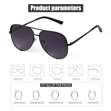 Stylish SORVINO Aviator Sunglasses with UV400 Protection