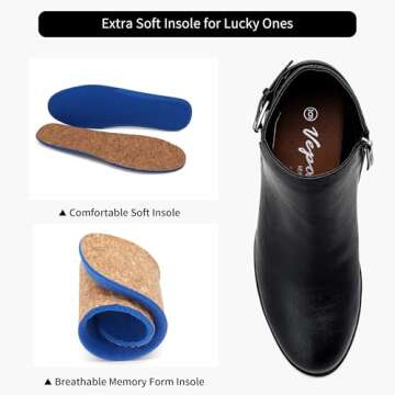 Vepose Women's Ankle Boots - Low Heel Fashion Booties