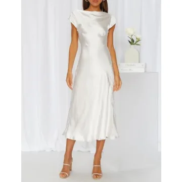 Elegant Satin Backless Summer Maxi Dress for Women 2023