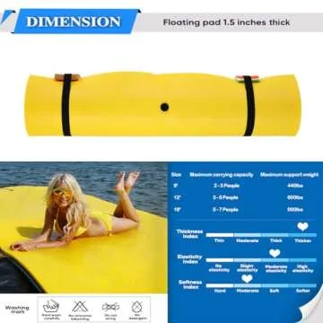 MarKnig 9 Ft Floating Mat for Family Fun in Summer
