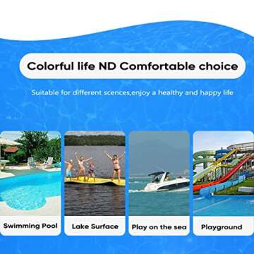 MarKnig 9 Ft Floating Mat, Lily Pad Floating Mat, Water Mat with 440Lbs Support Weight, Floating Pad for Lake, 3-Layer Tear-Resistant XPE Foam for Boat, Beach, Ocean, Pool, Lake (Yellow).