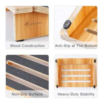 StrongTek Ergonomic Foot Rest Support, Under Desk Footrest, Non-Slip Foot Stool, 4" High, Improve Posture, Reduce Fatigue & Pain, 300lbs Capacity, Ideal for Office & Gaming, Enhance Health and Comfort