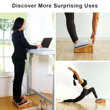 StrongTek Ergonomic Foot Rest Support, Under Desk Footrest, Non-Slip Foot Stool, 4" High, Improve Posture, Reduce Fatigue & Pain, 300lbs Capacity, Ideal for Office & Gaming, Enhance Health and Comfort