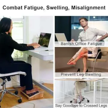 StrongTek Ergonomic Foot Rest Support, Under Desk Footrest, Non-Slip Foot Stool, 4" High, Improve Posture, Reduce Fatigue & Pain, 300lbs Capacity, Ideal for Office & Gaming, Enhance Health and Comfort