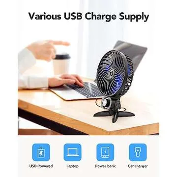 USB Desktop Fan Portable Cooling Fan for Home and Office
