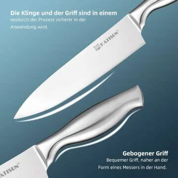 6-Piece Kitchen Knife Set with Premium Organizer