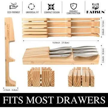 6-Piece Kitchen Knife Set with Premium Organizer