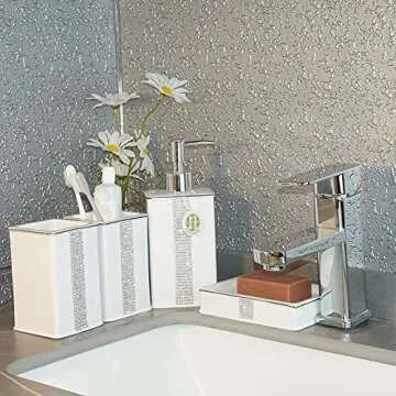 Elegant CAAHAJIA Ceramic Bathroom Accessories 4 Pcs Set