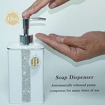 Elegant CAAHAJIA Ceramic Bathroom Accessories 4 Pcs Set