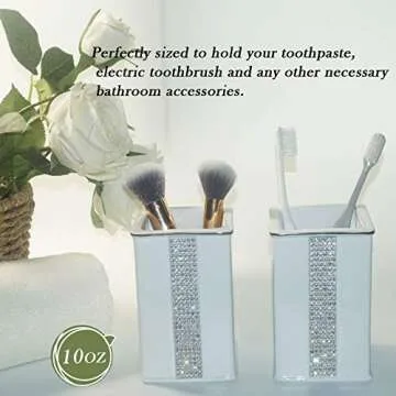 Elegant CAAHAJIA Ceramic Bathroom Accessories 4 Pcs Set