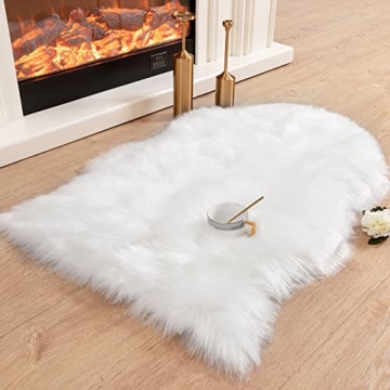 Carvapet Luxury Faux Sheepskin Rug Soft Plush Cushion