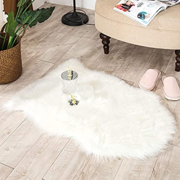 Carvapet Luxury Faux Sheepskin Rug Soft Plush Cushion