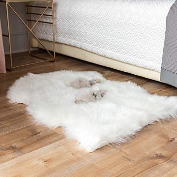 Carvapet Luxury Faux Sheepskin Rug Soft Plush Cushion