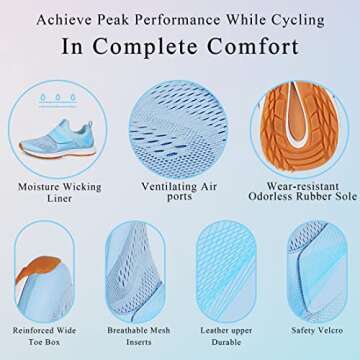 Breathable SPD-Compatible Indoor Cycling Shoes for Women