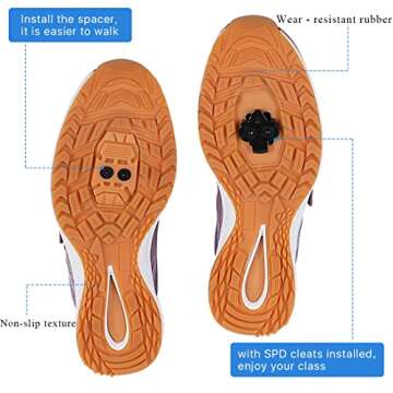 Breathable SPD-Compatible Indoor Cycling Shoes for Women