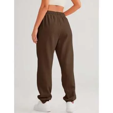 AUTOMET Women's Cozy Fleece Lined Winter Sweatpants