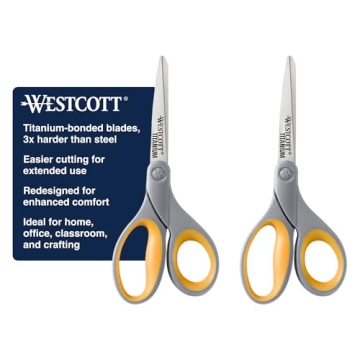 Westcott 8-Inch Titanium Scissors for Home and Office