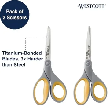 Westcott 8-Inch Titanium Scissors for Home and Office
