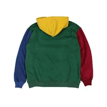 AGORA Color Block Hoodie - Retro 80s & 90s Inspired for Men