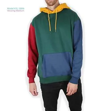 AGORA Color Block Hoodie for Men's Vibrant Streetwear