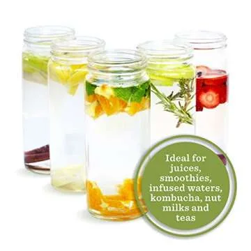 Durable Glass Water Bottles - Eco-Friendly & Leak-Proof Set