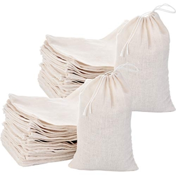 Tatuo 200 Pack Muslin Bags Burlap Bags Muslin Drawstring Bags Sachet Bag Multipurpose Drawstring Bag...