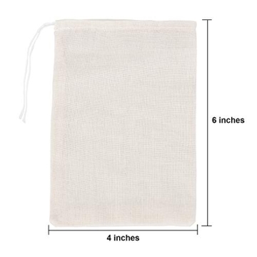 Tatuo Muslin Drawstring Bags 200 Pack for Gifts and Crafts