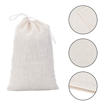 Tatuo Muslin Drawstring Bags 200 Pack for Gifts and Crafts