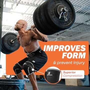 ProFitness Lifting Knee Sleeves - Perfect for Weightlifting