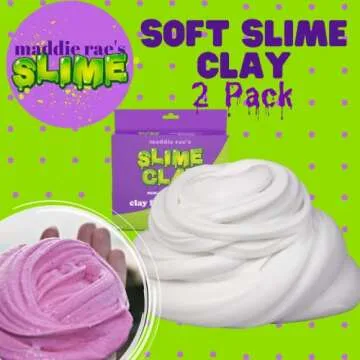 SCS Direct Maddie Rae Slime Clay (2 Pack) Non-Toxic, No Mess Clay Foam Formula for Unique Creamy But...