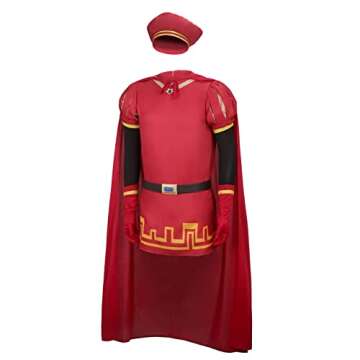 LiuzilaiST Men Costume Hat Outfits Red Cloak Top Robe Cape Headwear Halloween Cosplay Fancy Dress Cl...