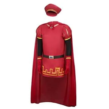 LiuzilaiST Men Costume Hat Outfits Red Cloak Top Robe Cape Headwear Halloween Cosplay Fancy Dress Cl...