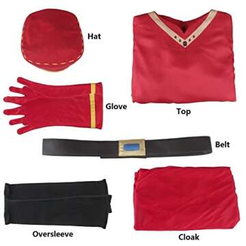 LiuzilaiST Red Cloak Costume Outfit for Halloween Party
