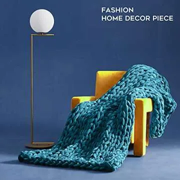 YnM Velvet Knitted Weighted Blanket for Cozy Relaxation