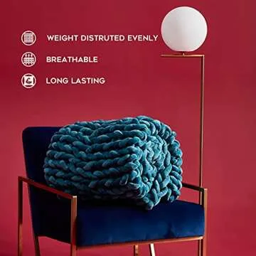 YnM Velvet Knitted Weighted Blanket for Cozy Relaxation