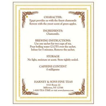 Harney & Sons Chamomile Herbal Tea, Classic Tin, 20 Sachets, white