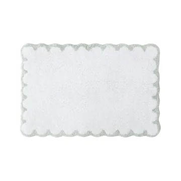 Peri Home Blue Scallop Bath Rug for Stylish Comfort