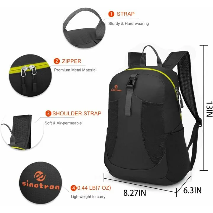Lightweight Sinotron 22L Hiking Backpack for Travel