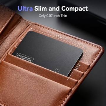 Slim Wallet Tracker Card with Apple Find My Compatibility