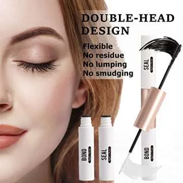 Lanciley Lash Extension Kit 120 Lash Clusters with Lash Bond and Seal and Tweezers C D Curl Individual Lashes Thin Band Soft Fluffy Reusable False Eyelashes 10/12/14/15/16mm - L17