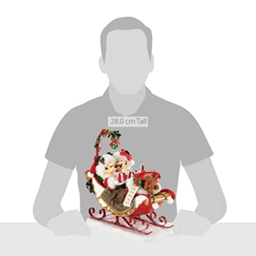 Disney Mickey and Minnie Sleigh Bells Figurine 11 Inch