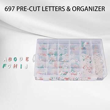 Letter Board Letters,697 PRE-Cut Characters (3/4 Inch,In 3 Colors) With Sorting Tray