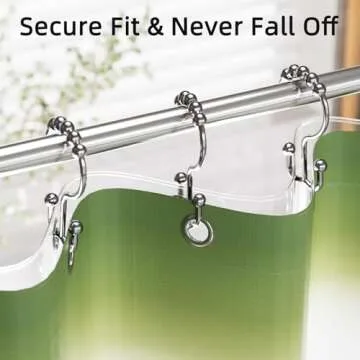 Amazer Shower Curtain Rings for Effortless Bathroom Elegance