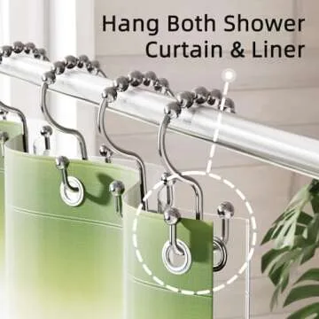 Amazer Shower Curtain Rings for Effortless Bathroom Elegance