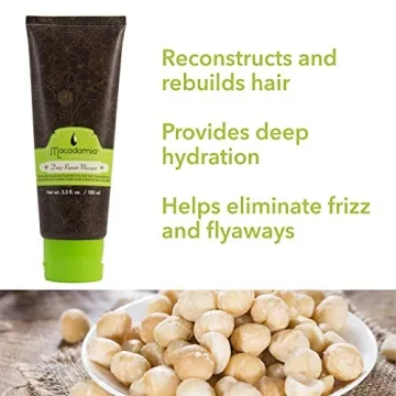 Macadamia Oil Natural Oil Deep Repair Masque for Unisex - 3.3 oz Masque