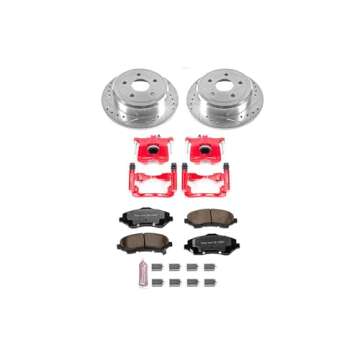 Power Stop KC3090-36 Rear Z36 Truck and Tow Brake Pads with Drilled and Slotted Brake Rotors Brake K...