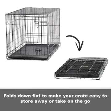 New World Newly Enhanced Double Door New World Dog Crate, Includes Leak-Proof Pan, Floor Protecting Feet, & New Patented Features, 30 Inch