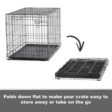 New World Newly Enhanced Double Door New World Dog Crate, Includes Leak-Proof Pan, Floor Protecting Feet, & New Patented Features, 30 Inch