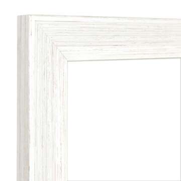 MCS Museum Poster Frame 24x36 White Woodgrain for Photos