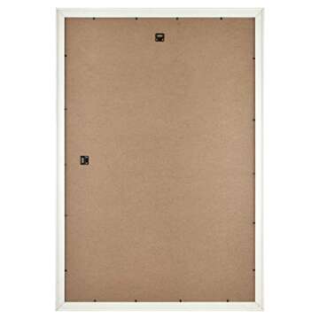 MCS Museum Poster Frame 24x36 White Woodgrain for Photos